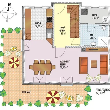Сasa de vacaciones Ferienhaus Hus Hanbutt *